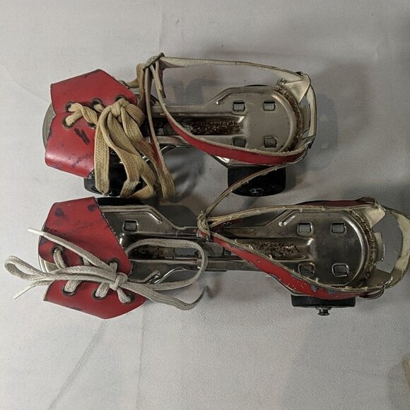 Mothercare Vintage Roller Skates Kids 8-4 Made in Britain Rollschuhe 25-37 Red - Picture 5 of 14